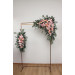 Romantic Faux Floral Arch Arrangements in Dusty Rose, Blush Pink & Peach