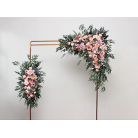 Dusty Rose, Blush Pink & Peach Wedding Arch Flowers 5400