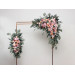 Romantic Faux Floral Arch Arrangements in Dusty Rose, Blush Pink & Peach