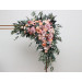 Romantic Faux Floral Arch Arrangements in Dusty Rose, Blush Pink & Peach