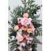 Romantic Faux Floral Arch Arrangements in Dusty Rose, Blush Pink & Peach