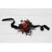 Moody Wedding Flower Bracelet in Burgundy, Rust, Black & Dusty Rose