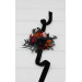 Moody Wedding Flower Bracelet in Burgundy, Rust, Black & Dusty Rose