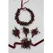 Moody Wedding Boutonniere with Burgundy and Deep Purple Flowers