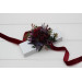 Moody Wedding Floral Bracelet in Burgundy, Deep Purple & Forest Green