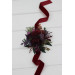 Moody Wedding Floral Bracelet in Burgundy, Deep Purple & Forest Green