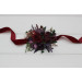 Moody Wedding Floral Bracelet in Burgundy, Deep Purple & Forest Green