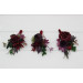 Moody Wedding Boutonniere with Burgundy and Deep Purple Flowers