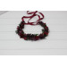 Moody Wedding Floral Crown with Dark Burgundy Flowers