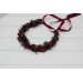 Moody Wedding Floral Crown with Dark Burgundy Flowers