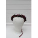 Moody Wedding Floral Crown with Dark Burgundy Flowers