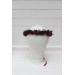Moody Wedding Floral Crown with Dark Burgundy Flowers