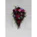 Jewel Tone Faux Bridal Bouquet with Cascading Flowers