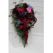 Jewel Tone Faux Bridal Bouquet with Cascading Flowers