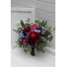 Jewel Tone Faux Bridal Bouquet with Cascading Flowers