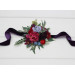 Jewel Tone Wedding Wrist Corsage in Red, Pink & Purple