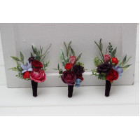 Red, Pink & Purple Floral Boutonniere 5499
