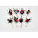 Jewel Tone Wedding Hair Pins in Red, Pink & Purple