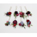 Jewel Tone Wedding Hair Pins in Red, Pink & Purple