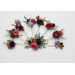 Jewel Tone Wedding Hair Pins in Red, Pink & Purple