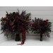 Moody Wedding Bouquets in Burgundy, Deep Purple & Forest Green
