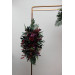 Moody Wedding Arch Arrangements in Burgundy, Deep Purple & Forest Green