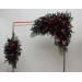 Moody Wedding Arch Arrangements in Burgundy, Deep Purple & Forest Green