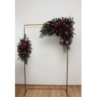 Burgundy, Deep Purple & Forest Green Wedding Arch Flowers 5497