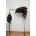 Moody Wedding Arch Arrangements in Burgundy, Deep Purple & Forest Green