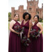 Moody Wedding Bouquets in Burgundy, Deep Purple & Forest Green