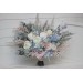 Wedding bouquets in dusty blue blush pink white colors. Bridal bouquet. Cascading bouquet. Faux bouquet. Bridesmaid bouquet. 0509-1
