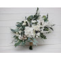 Wedding bouquets in whte colors. Bridal bouquet. Faux bouquet. Bridesmaid bouquet. White anemone bouquet. Classic wedding. 5013-1