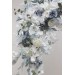  Flower arch arrangement in dusty blue white colors.  Arbor flowers. Floral archway. Faux flowers for wedding arch. 5015