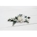 Flower comb in white color scheme. Wedding accessories for hair. Bridal flower comb. Bridesmaid floral comb. 5013