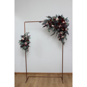  Flower arch arrangement in purple burgundy beige colors.  Arbor flowers. Floral archway. Faux flowers for wedding arch. 5016