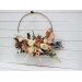 Flower hoop orange rust peach colors. Alternative bridesmaid bouquet. 5017
