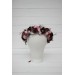 Burgundy dusty pink  flower crown. Hair wreath. Flower girl crown. Wedding flowers. 5019