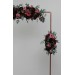  Flower arch arrangement in  burgundy black pink  colors.  Arbor flowers. Floral archway. Faux flowers for wedding arch. 5020