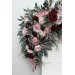  Flower arch arrangement in burgundy dusty pink colors.  Arbor flowers. Floral archway. Faux flowers for wedding arch. 5019