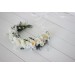 White  flower crown. Hair wreath. Flower girl crown. Wedding flowers. 5021