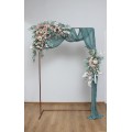  Flower arch arrangement in beige blush pink colors.  Arbor flowers. Floral archway. Faux flowers for wedding arch. 5043