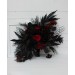Halloween wedding bouquets in black and red colors. Bridal bouquet. Faux bouquet. Bridesmaid bouquet. Gothic black wedding bouquet.5041