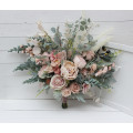 Romantic Beige, Blush & Pink Wedding Bouquets – Faux Bridal & Bridesmaid Flowers