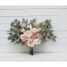 Wedding bouquets in beige blush pink colors. Bridal bouquet. Faux bouquet. Bridesmaid bouquet. 5043-1