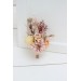  Wedding boutonnieres and wrist corsage  in beige pale orange color scheme. Flower accessories. 5045