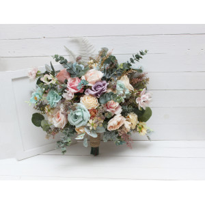 Colorful wedding bouquets. Bridal bouquet. Faux bouquet. Bridesmaid bouquet. 5048