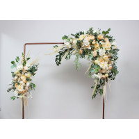  Flower arch arrangement in cream ivory champagne colors.  Arbor flowers. Floral archway. Faux flowers for wedding arch. 5049