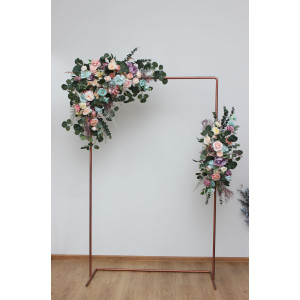  Flower arch arrangement in pink turquoise yellow colors.  Arbor flowers. Floral archway. Faux flowers for wedding arch. 5048