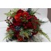 Wedding bouquet in red colors with berries. Bridal bouquet.  Faux bouquet. Bridesmaid bouquet. 5050