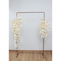  Flower arch arrangement in champagne ivory cream colors.  Arbor flowers. Floral archway. Faux flowers for wedding arch. 5206